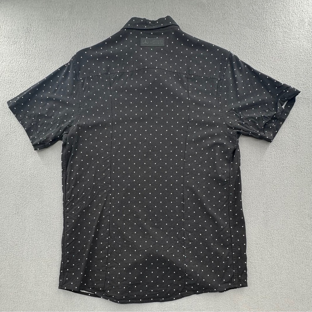 Mercedes AMG Petronas F1 Shirt L Black Polka Dot S Sleeve Racing Motorsport Gear - Picture 11 of 16
